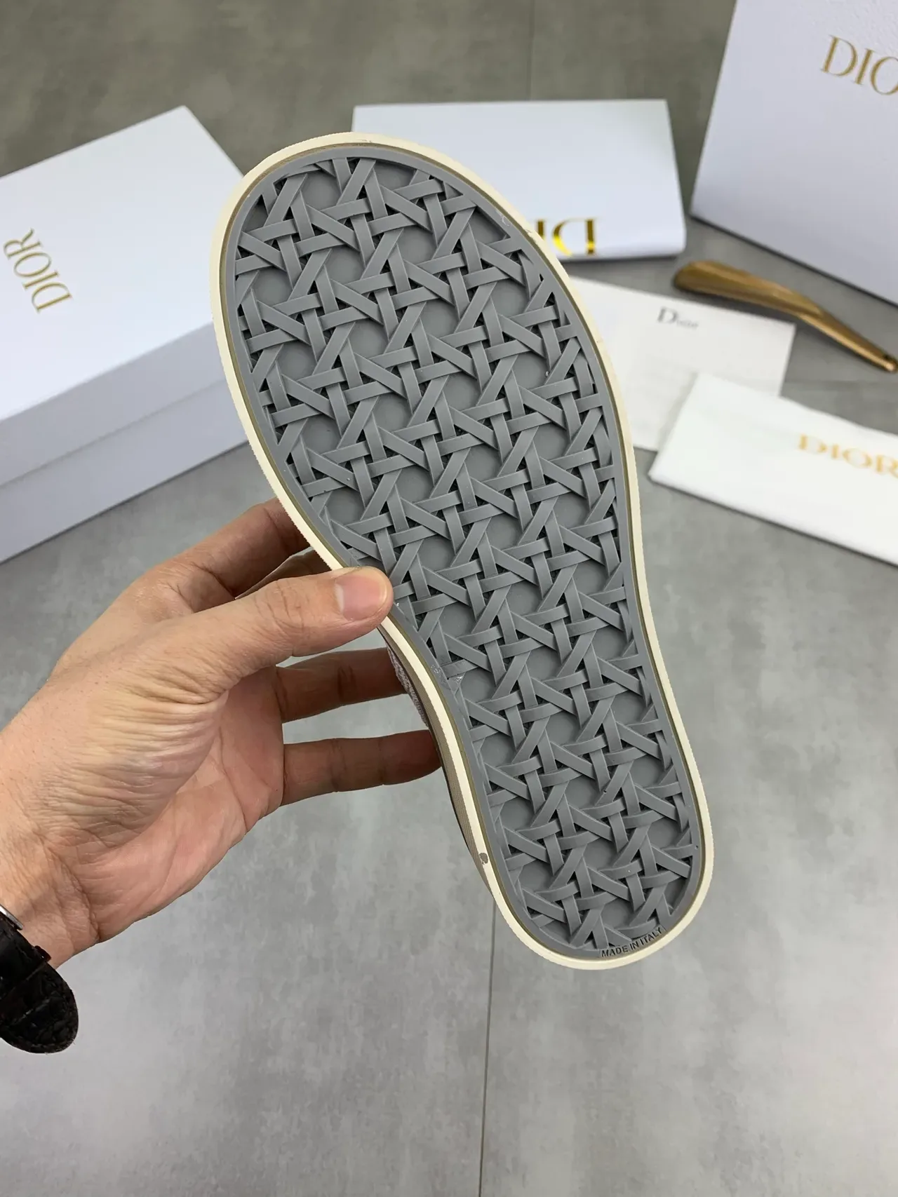 Dior B23 Slip-On Monogram Gray Canvas Shoes 3
