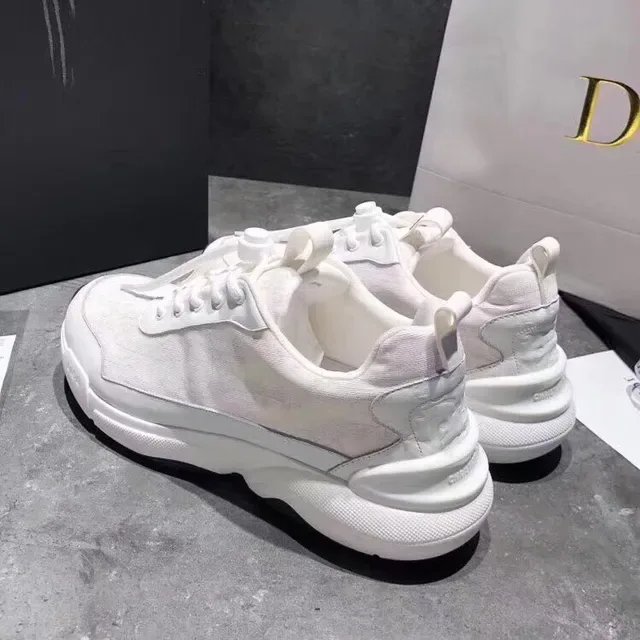 Dior B23 White Textile Chunky Lifestyle Sneakers 2