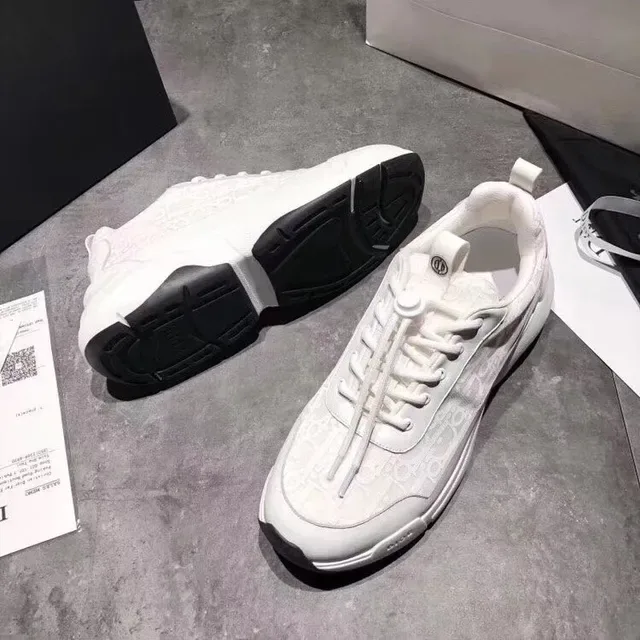Dior B23 White Textile Chunky Lifestyle Sneakers 3