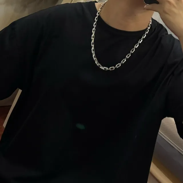Dior B27 银色 Logo-Engraved 曲链 抛光金属 项链 4
