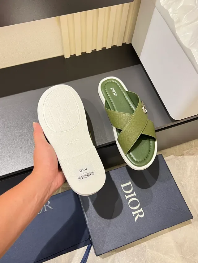 Dior B27 Slide Sandals Crossed Strap Slippers 2