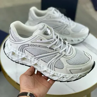 Dior B27 White and Gray Mesh Lifestyle Sneakers