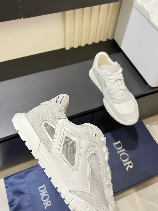 Dior B27 White Cutout Panel Lifestyle Sneakers 3