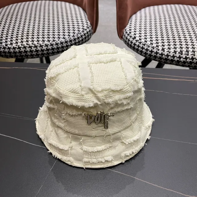 Dior Beige Blanc Tissu Tissé Texturé Bord Brut Bord Frangés 3