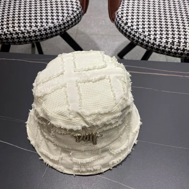 Dior Beige Blanc Tissu Tissé Texturé Bord Brut Bord Frangés 5