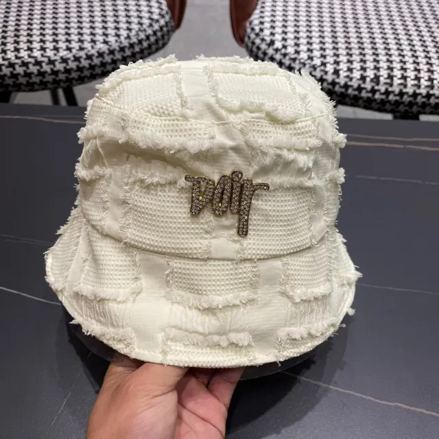 Dior Beige Blanc Tissu Tissé Texturé Bord Brut Bord Frangés 7