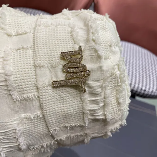 Dior Beige Blanc Tissu Tissé Texturé Bord Brut Bord Frangés 9