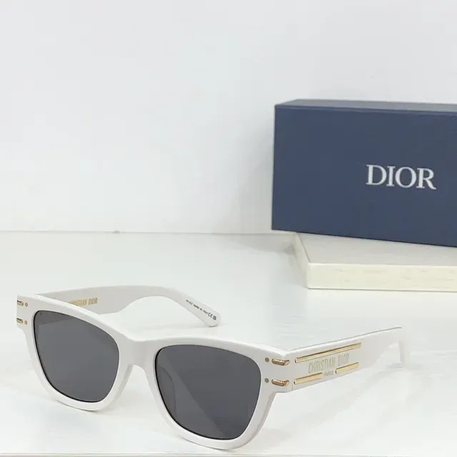 Dior نظارات بصرية أسود بني إطار أسيتات مستطيل أمامي 6