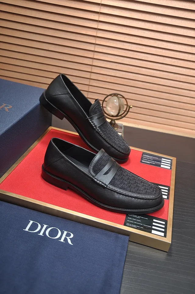 Dior Black Leather Penny Strap Loafer 4
