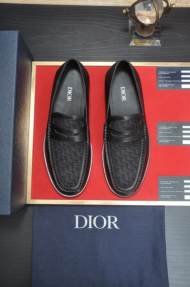 Dior Black Leather Penny Strap Loafer 5