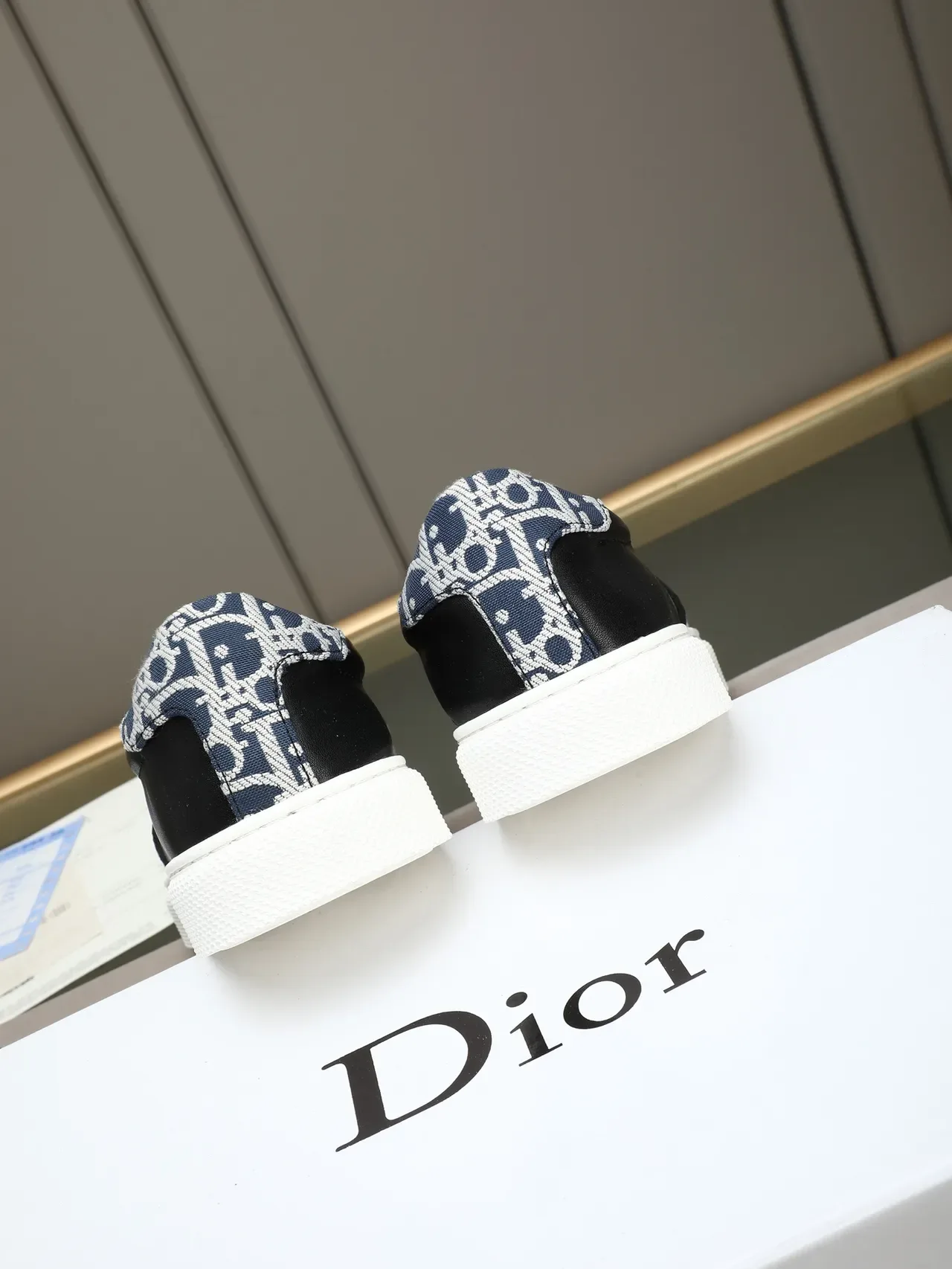 Dior Black Navy Slip-On Monogram Canvas Lifestyle Sneakers 3