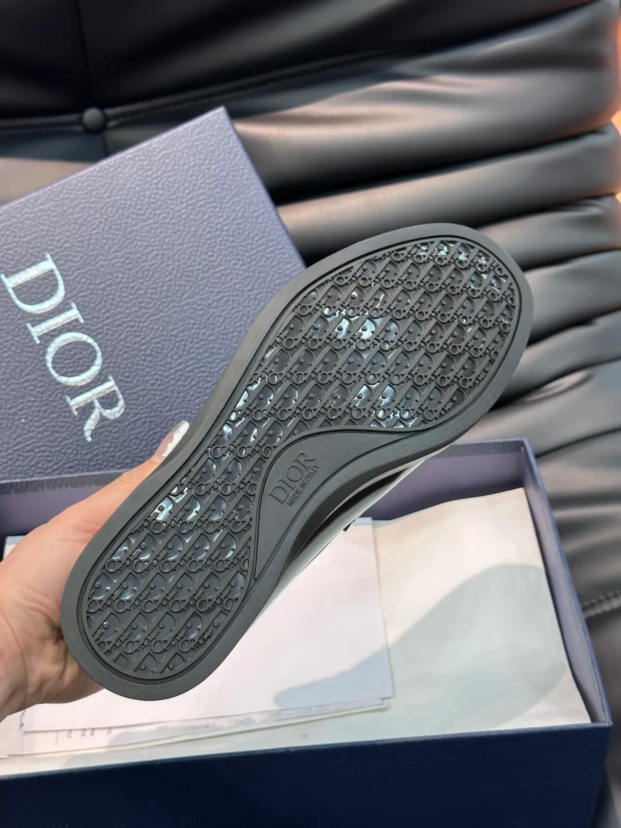 Dior Black White Patent Leather Trim Oblique Jacquard Vamp Loafer 2