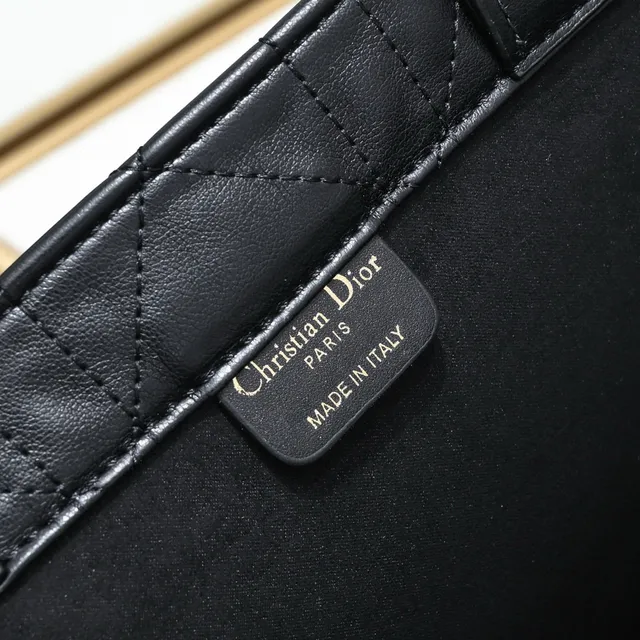Dior Book Tote Black Quilted Cannage Tote Bag 2