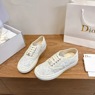 Dior كانفاس منقط أزرق فاتح حذاء أسلوب حياة