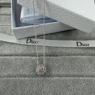 Dior Collier Pendentif Floral Pavé Rose