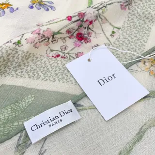 Dior ফুল-প্রিন্ট উদ্ভিদ নিদর্শন রেশম শাল