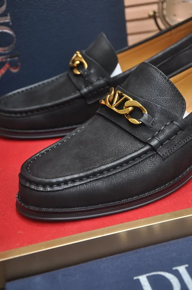 Dior Horsebit 1955 Black Leather Gold Horsebit Loafers 5