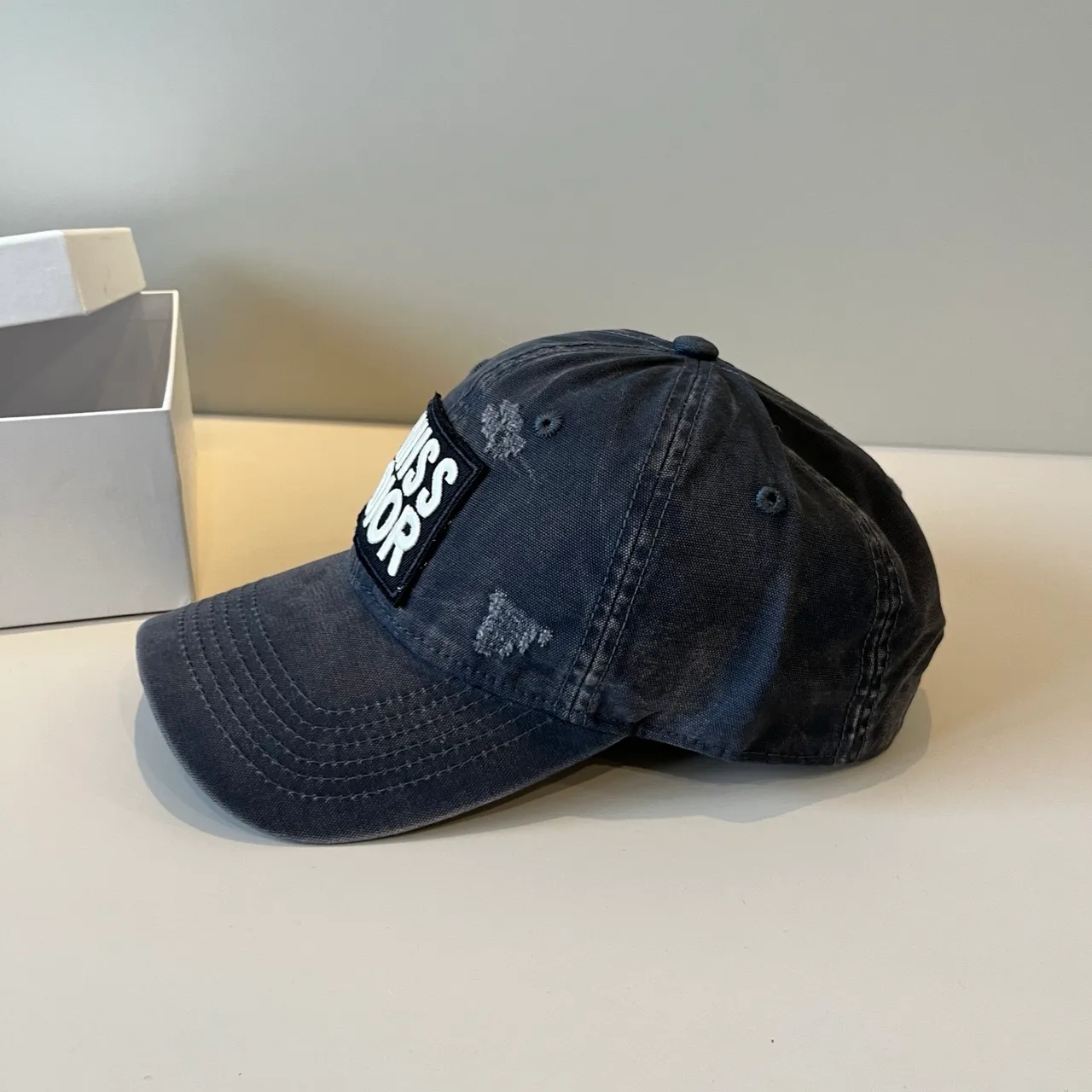 Dior Miss Dior Casquette de baseball grise foncée lavée 7