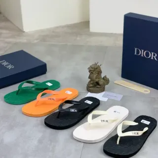 Dior Multicolor Molded Rubber Sole Embossed Monogram Pattern Slippers