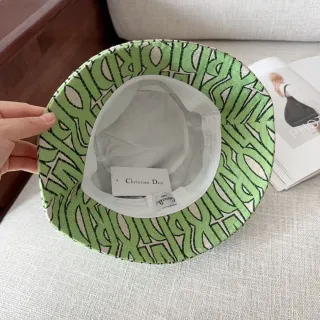 Dior Oblique Print Green Bucket Hat