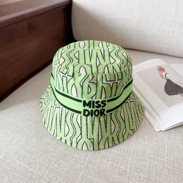 Dior Oblique Print Chapéu de Balde Verde 2
