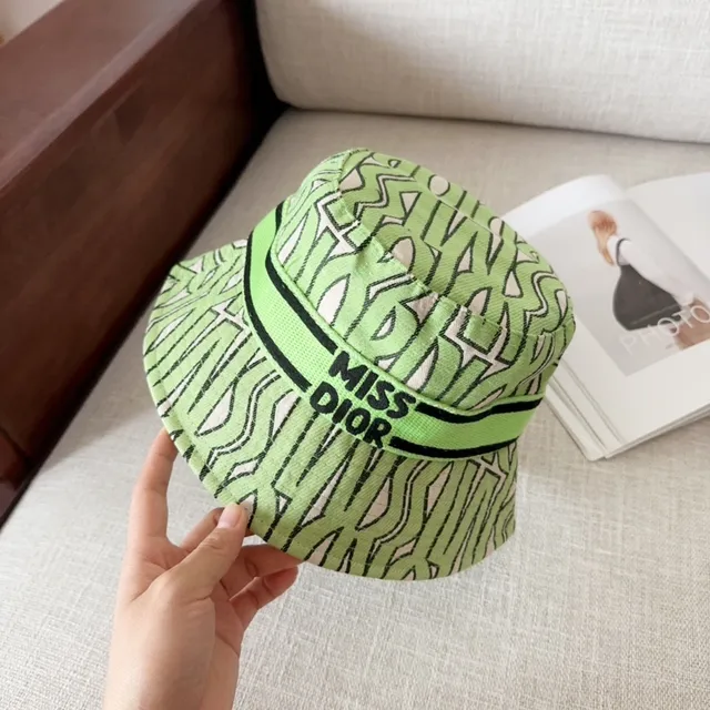 Dior Oblique Print Chapéu de Balde Verde 4