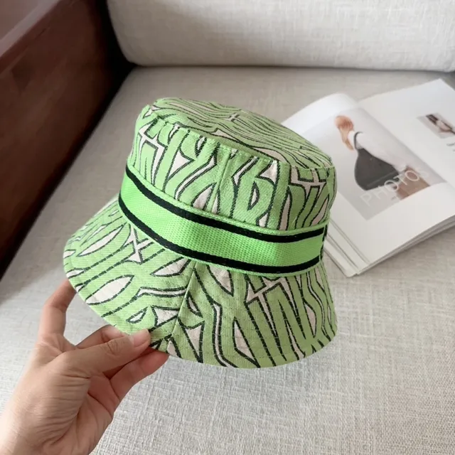 Dior Oblique Print Chapéu de Balde Verde 5