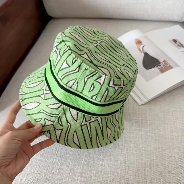 Dior Oblique Print Chapéu de Balde Verde 6