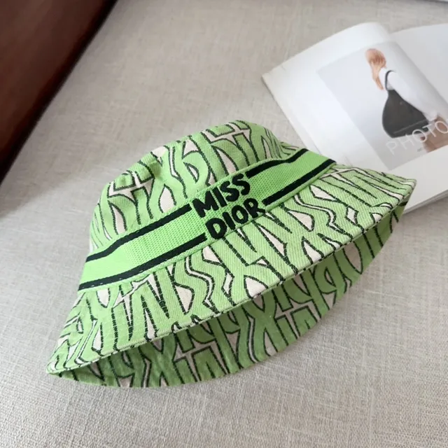 Dior Oblique Print Chapéu de Balde Verde 7