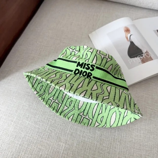 Dior Oblique Print Chapéu de Balde Verde 8