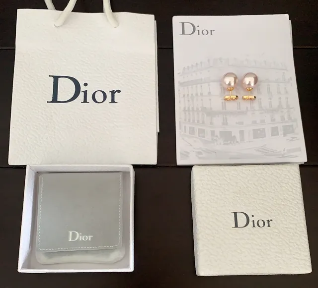 Dior Pink Gold Pearl-Based Pavé-Set Crystals Earrings 4