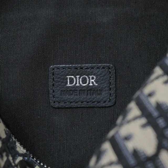 Dior স্যাডেল ধূসর কালো সিলিন্ড্রিক্যাল ব্যারেল সিলহুয়েট মোনোগ্রাম জ্যাকুয়ার্ড কাপড় স্যাডেল ব্যাগ 3