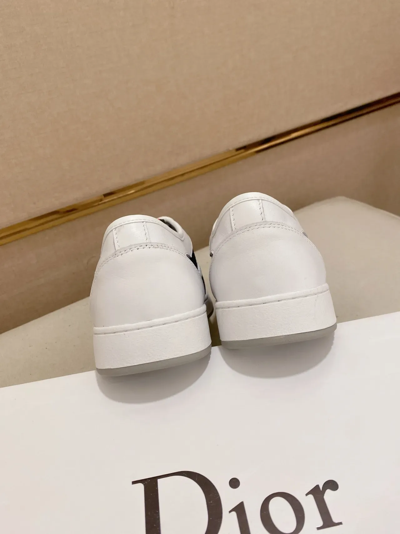 Dior White and Navy Mesh-Panelled Low-Top Sneaker 2