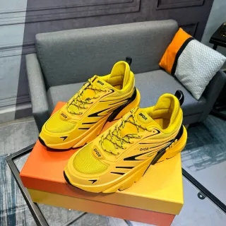 Dior Yellow Black Sole Mesh Upper Chunky Sneakers