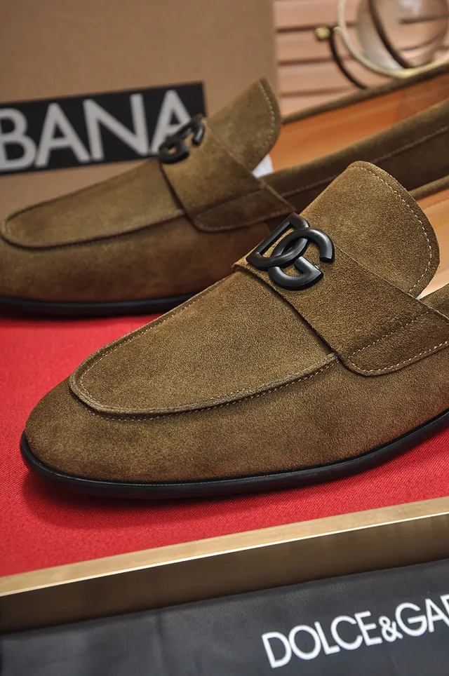 Dolce & Gabbana Portofino mocassins daim olive 2