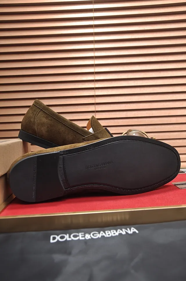 Dolce & Gabbana Portofino mocassins daim olive 3