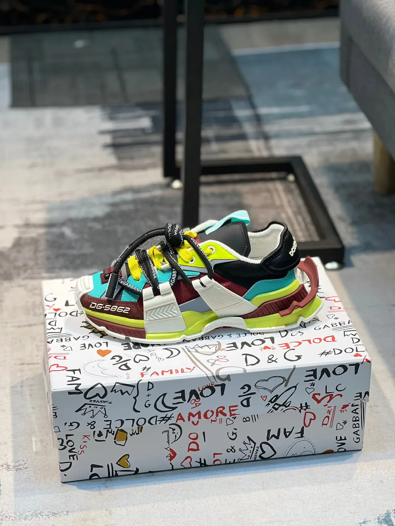 Dolce & Gabbana DG-5862 Multicolor Chunky Sneakers 1