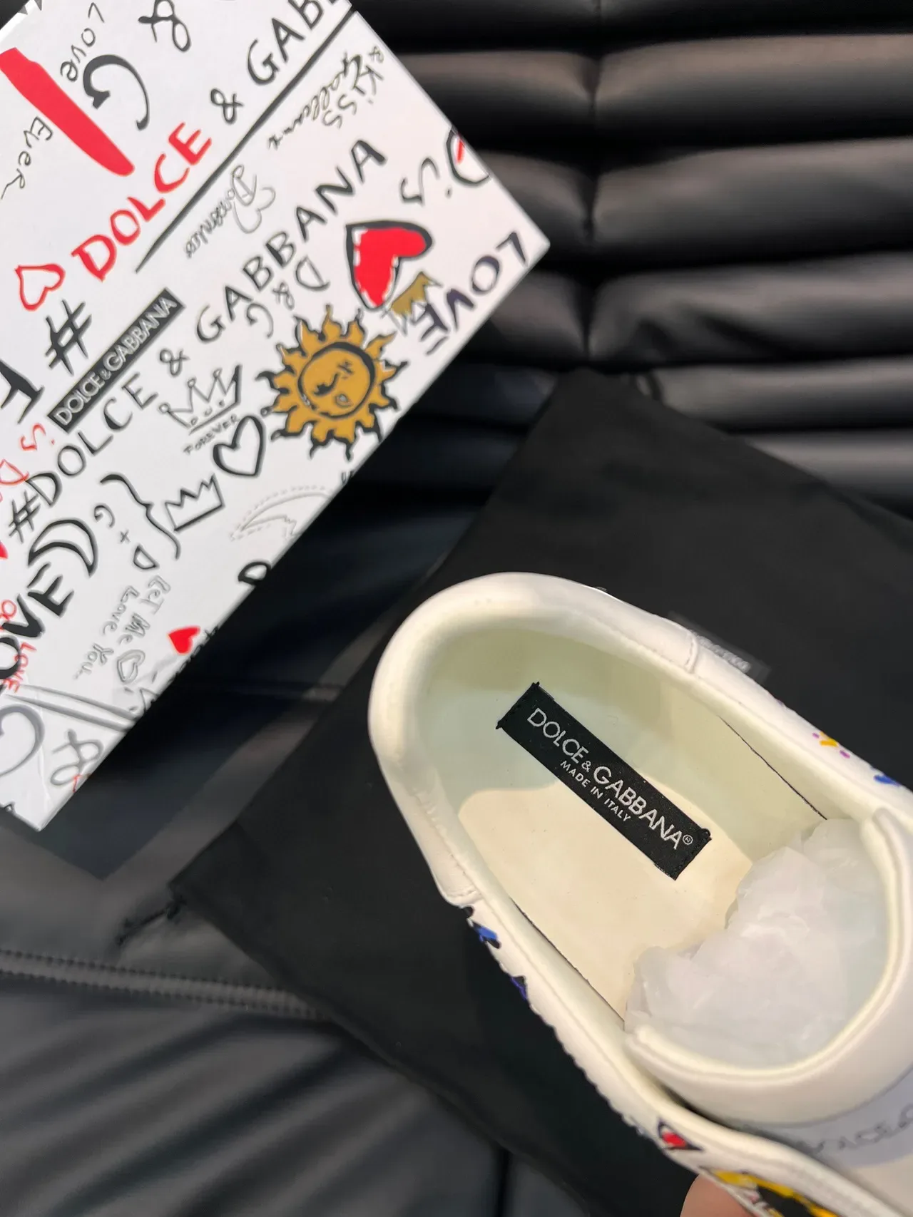 Dolce & Gabbana Graphic-Print Low-Top Lace-Up Lifestyle Sneakers 4