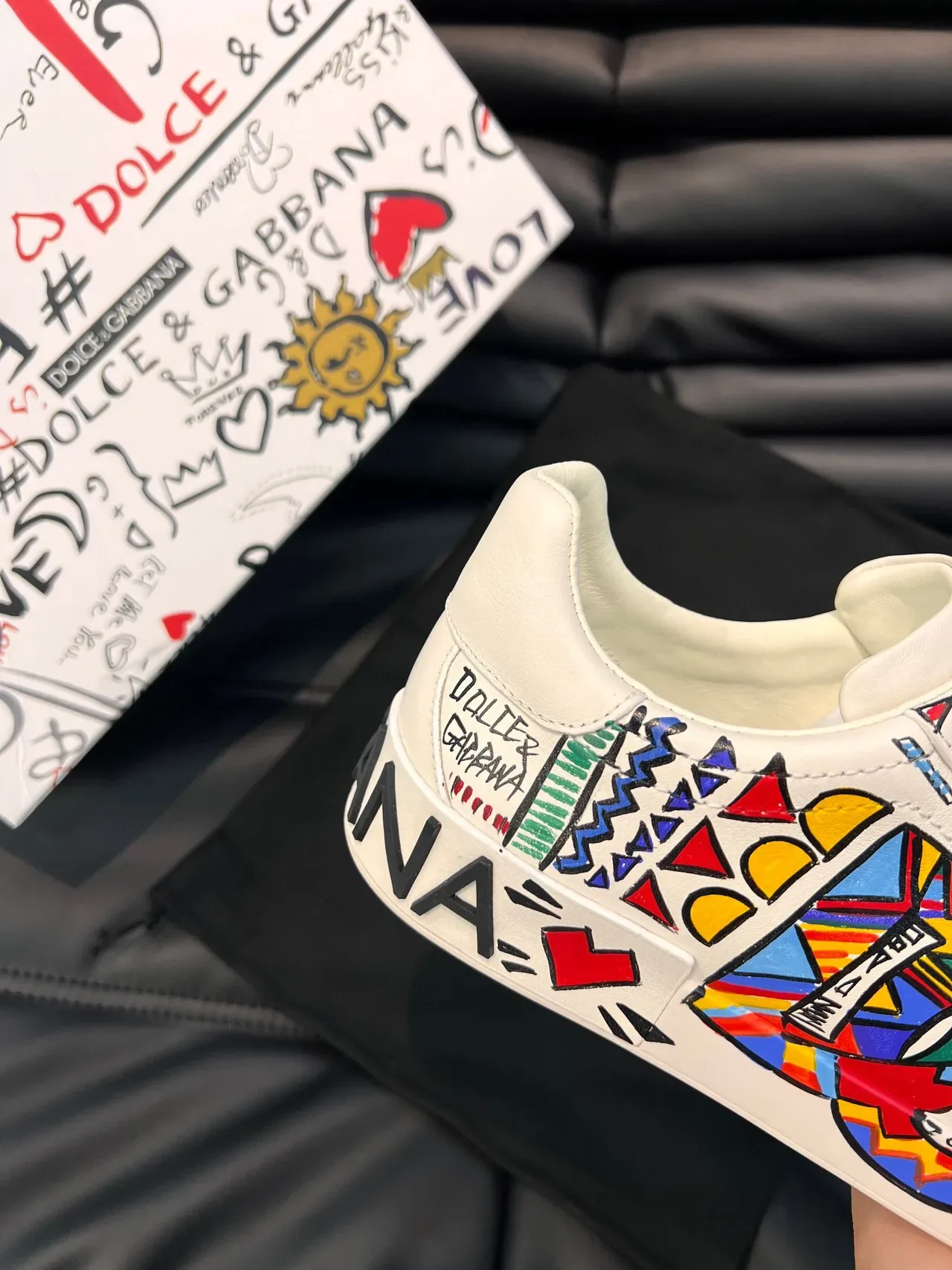 Dolce & Gabbana Graphic-Print Low-Top Lace-Up Lifestyle Sneakers 5