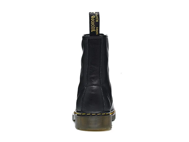 Dr. Martens 1460 Black Smooth Leather Yellow-Stitched Martin Boots 3