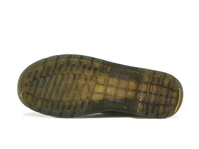 Dr. Martens 1460 Black Smooth Leather Yellow-Stitched Martin Boots 4