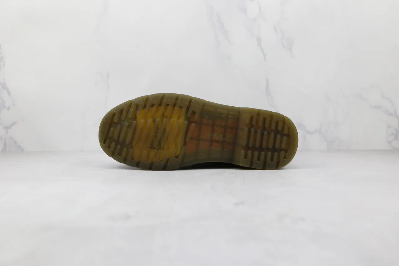 Dr. Martens Black Yellow Smooth Leather Side Zipper Martin Boots 4