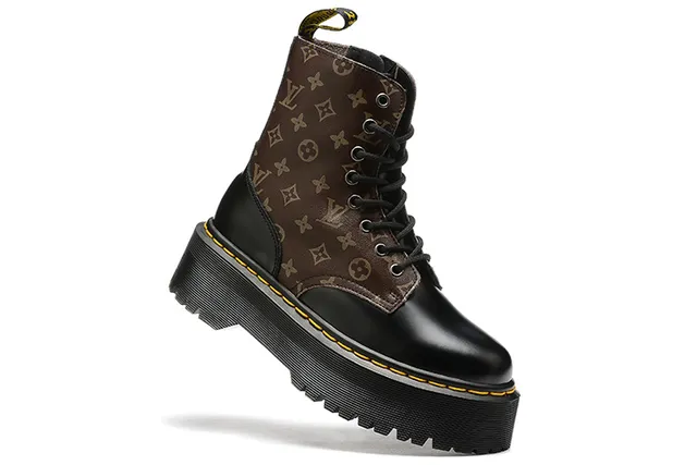Dr. Martens Jadon Monogram-Print Platform Martin Boots 4