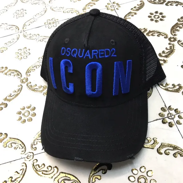 Dsquared2 ICON Black Embroidered Mesh-Back Baseball Cap 2