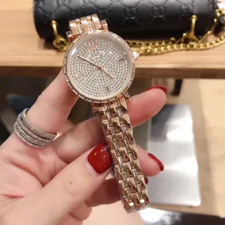 Emporio Armani Crystal-Paved Rose Gold Quartz Watch