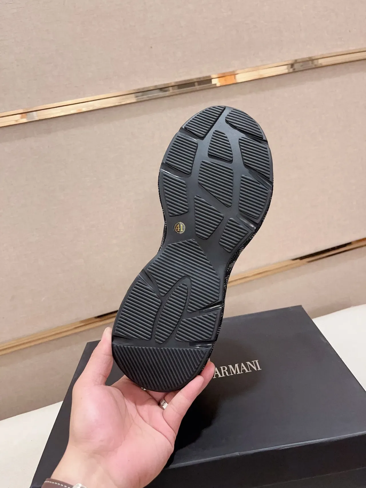 Emporio Armani Knit Monogram Eagle Logo Black Lifestyle Sneakers 9