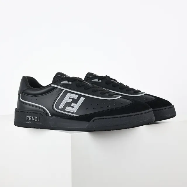 Fendi Noires FF Logo Perforées Lifestyle Sneakers 3