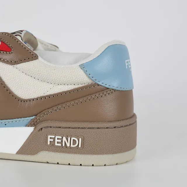 Fendi Brown Multicolor Logo-Accented Multi-Panel Lifestyle Sneakers 4