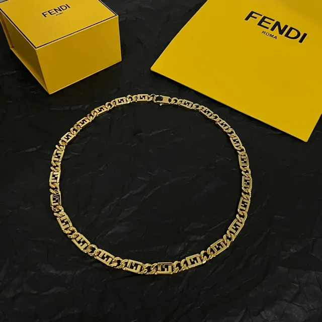 Colar Fendi FF Corrente Dourado 6