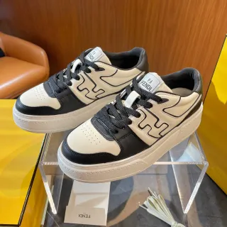 Fendi FF Sneaker Off-White and Black Lifestyle Sneakers